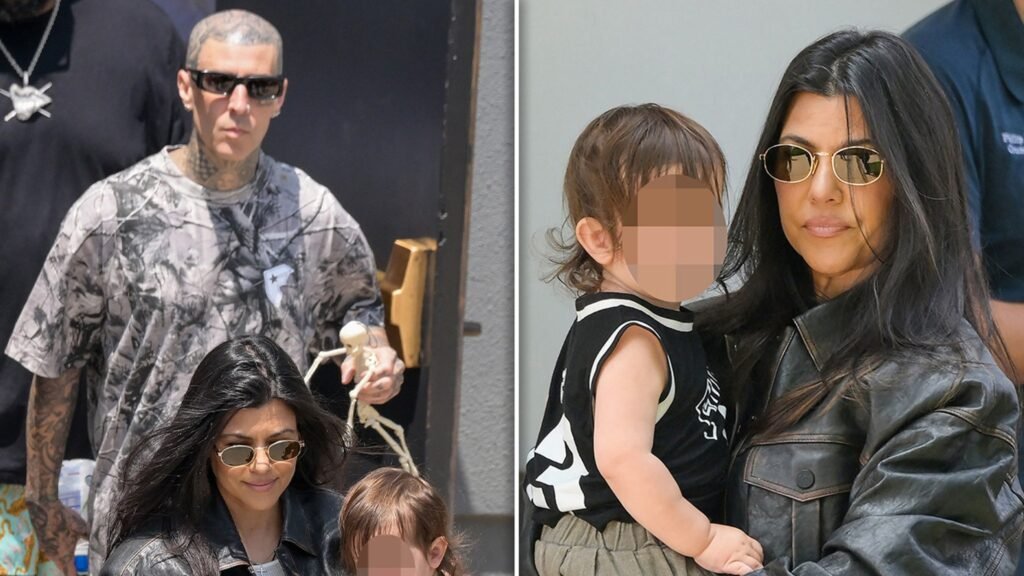 Kourtney Kardashian, Travis Barker Step Out with Baby Rocky for Rare Public Appearance